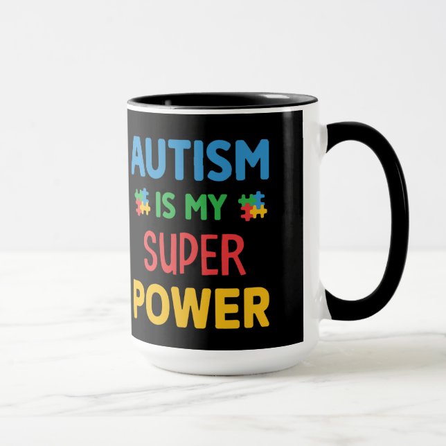 Taza El autismo es mi súper poder (Derecha)