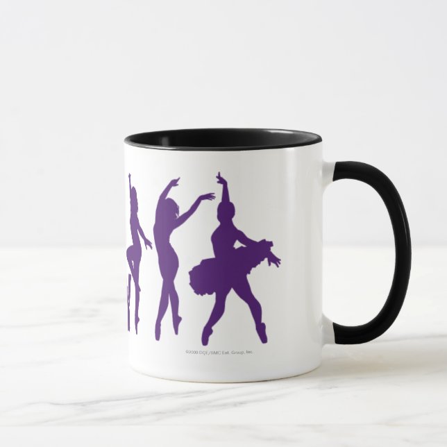 Taza El bailarín de Acadmey de la danza siluetea el (Derecha)