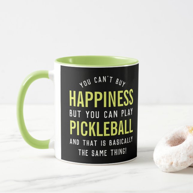 Taza El baloncesto es la felicidad un regalo divertido  (Con donut)