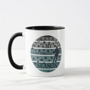 Taza El baloncesto vintage al atardecer es mi temporada