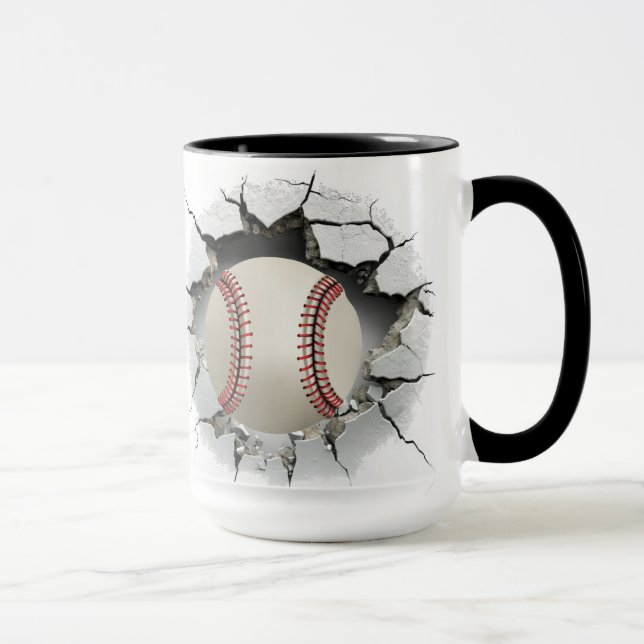Taza El béisbol atraviesa un agujero en la pared (Derecha)