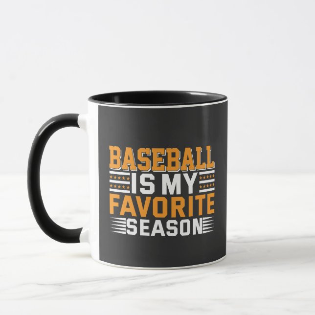 Taza El béisbol es mi temporada favorita (Izquierda)