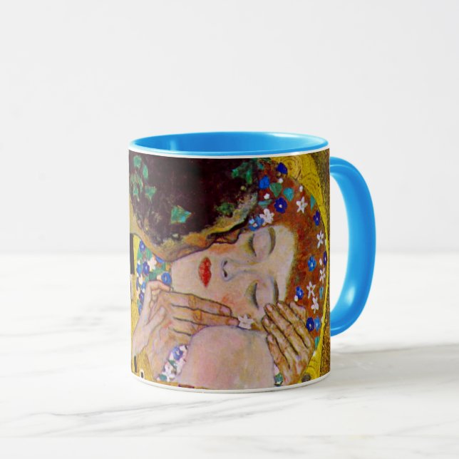 Taza El beso de Gustav Klimt, vintage Art Nouveau (Anverso derecho)