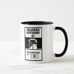 Taza El bibliotecario está ADENTRO