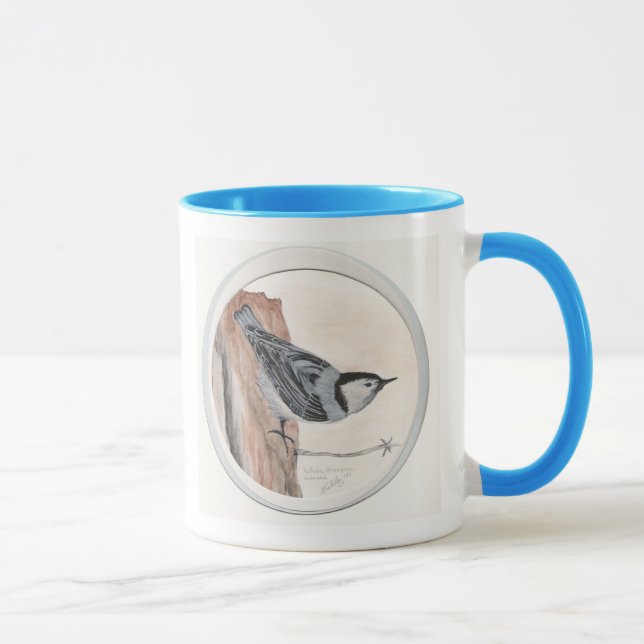 Taza el blanco breasted el trepatroncos, Breasted (Derecha)