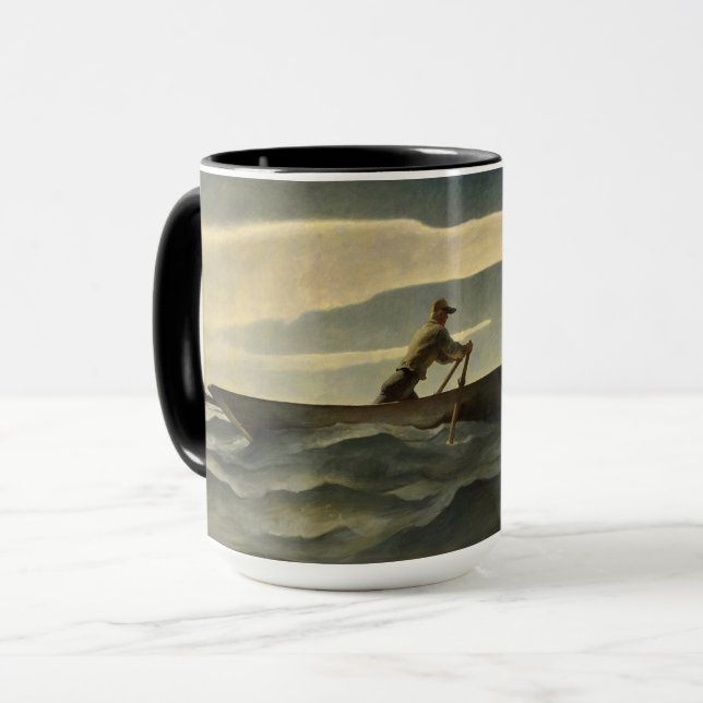 Taza El bogavante, el Doryman de N. C. Wyeth (Anverso izquierdo)