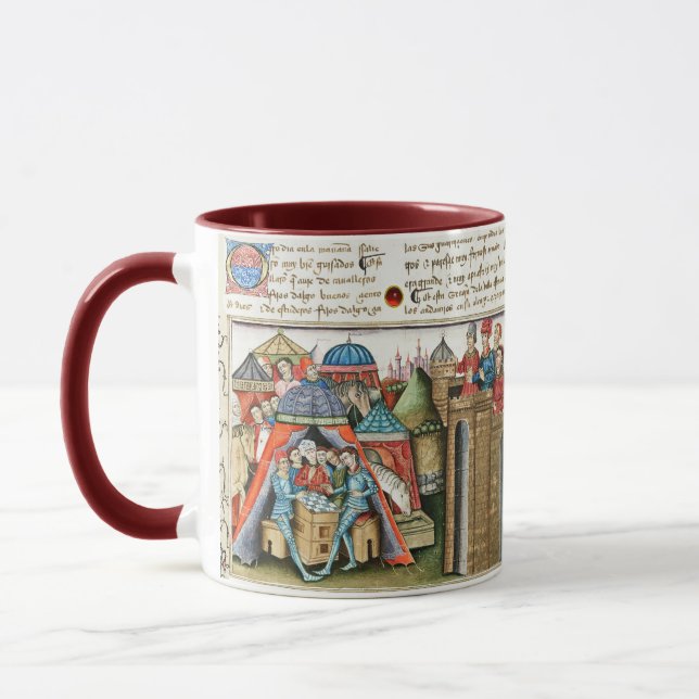 Taza El Caballero Cifar observa jugar ajedrez al campam (Izquierda)
