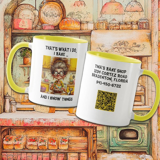Taza El café de la graciosa anciana Baker (Subido por el creador)
