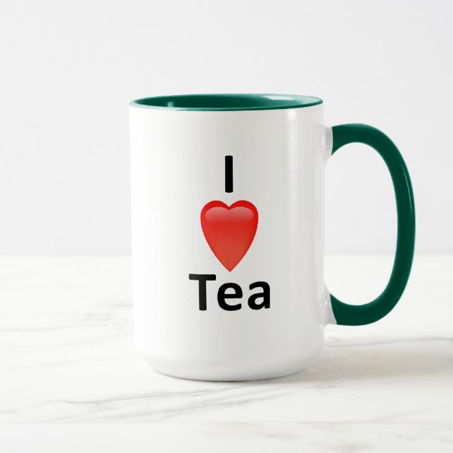 Taza El café es ajeno a mí/ Amo el té (Derecha)