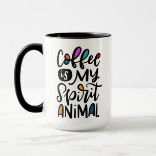 Taza El Café Es Mi Animal Espiritual, Leído A Mano