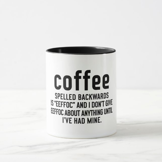 Taza El café espelado hacia atrás (Centro)