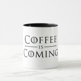 Taza El café está viniendo
