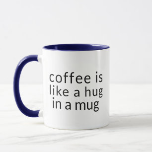 Taza el café lindo es como un abrazo en un café gracios