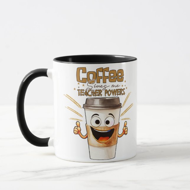 Taza El café me da poderes de maestro (Izquierda)