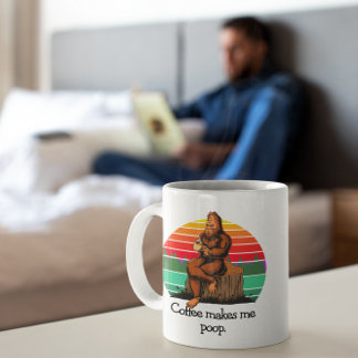 Taza El café me hace poop Bigfoot Sasquatch Funny