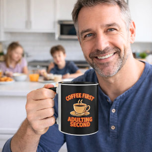 Taza El café primero adulta el humor de la segunda cita