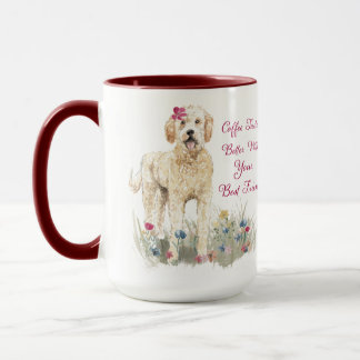 Taza El café prueba mejor... edición de Golden Doodle