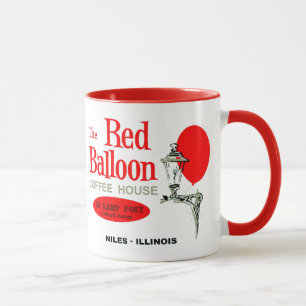 Taza El café rojo del globo, Niles, Illinois