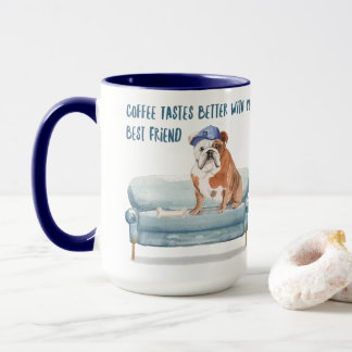 Taza El Café Sabe Mejor. Edición inglesa de Bulldog