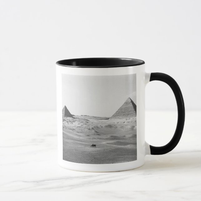 Taza El Cairo Egipto, Pirámides de Giza (Derecha)