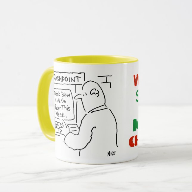 Taza El cajero automático da consejos. Trabajador del b (Anverso izquierdo)