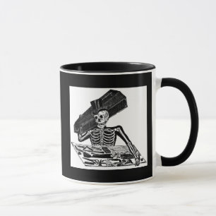 Taza "El Calavera de la gente" circa 1800's México