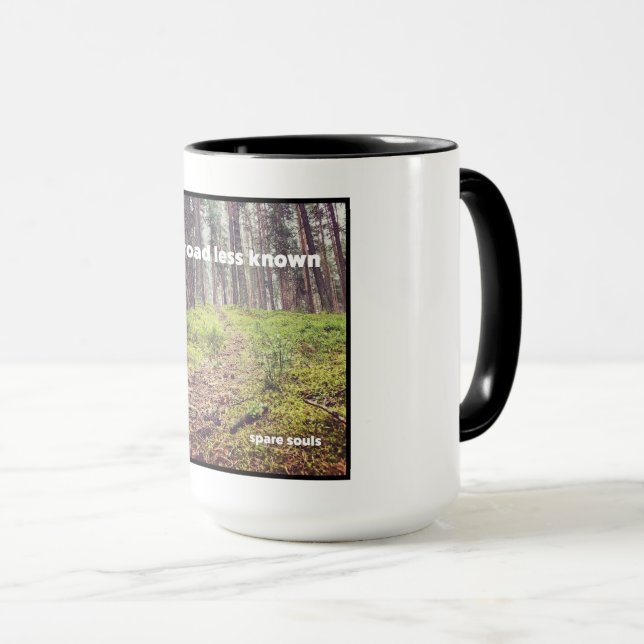 Taza "El camino menos conocido": Mug por almas de repue (Anverso derecho)