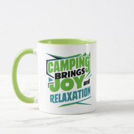Taza El camping trae alegría y relajación