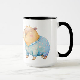 Taza El capibara lindo en pijamas