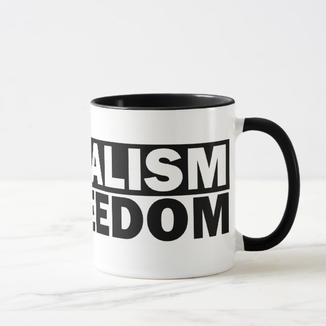 Taza El capitalismo es libertad (Derecha)