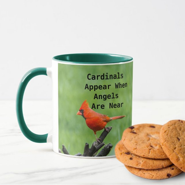 Taza El cardenal rojo recuerda que los ángeles de peluc (Subido por el creador)