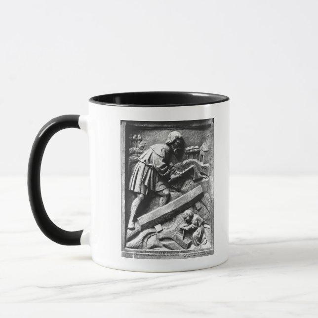 Taza El carpintero, detalle de un altarpiece (Izquierda)