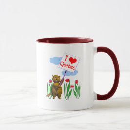 Taza El castor canadiense ama a Quebec