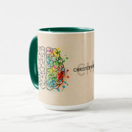 Taza El Cerebro Humano De Izquierda Y Derecha Personali