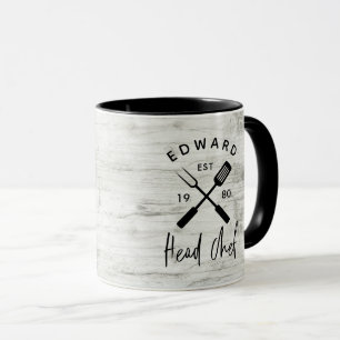 Taza El chef de papá, bbq grill Navidades de cumpleaños
