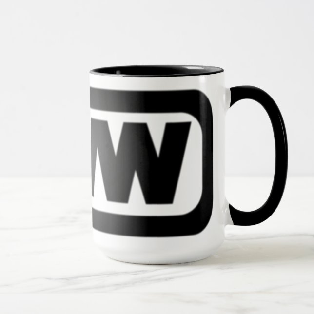 Taza El chica escribe qué logotipo (Derecha)