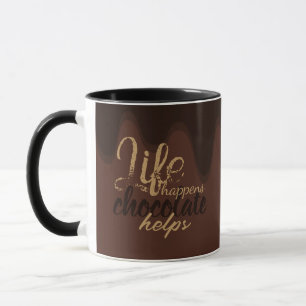 Taza el chocolate ayuda a la parrilla