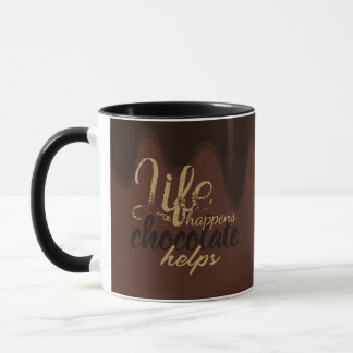 Taza el chocolate ayuda a la parrilla