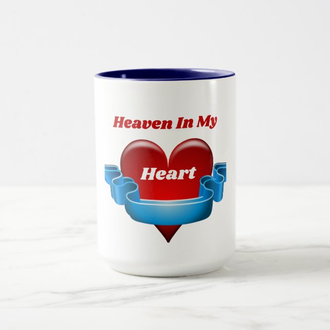 Taza El Cielo En Mi Corazón Dos Tono De Café Mug (Centro)