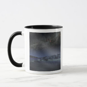 Taza El cielo nocturno de un hipotético planeta extrate