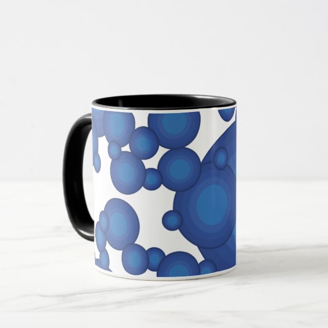 Taza El círculo de estilo del año Blue 70's (Anverso izquierdo)