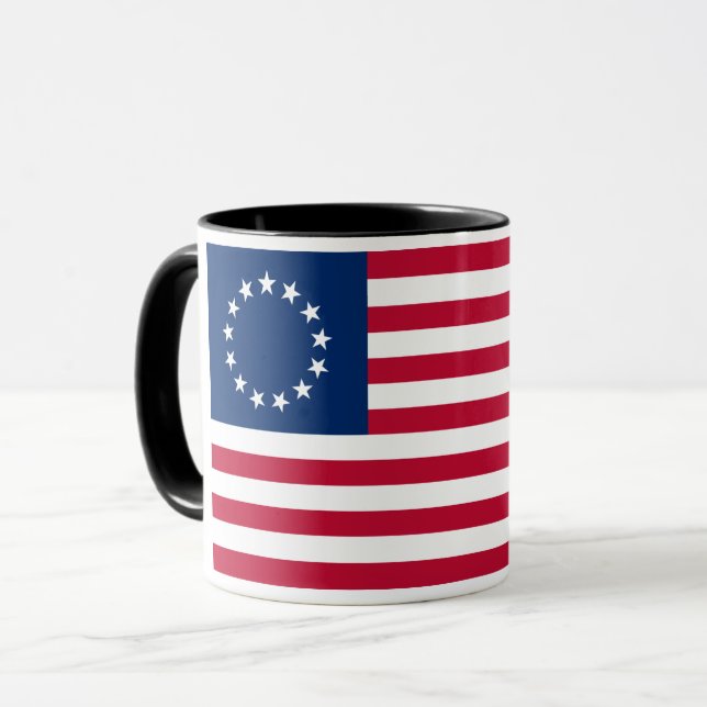 Taza El círculo de las estrellas, la bandera estadounid (Anverso izquierdo)