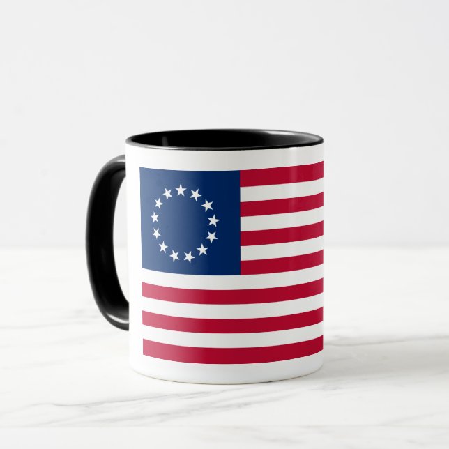 Taza El círculo de las estrellas, la bandera estadounid (Anverso izquierdo)