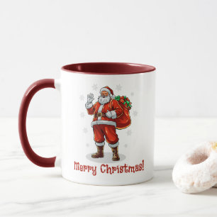 Taza El clásico Santa Claus trae regalos de Navidad