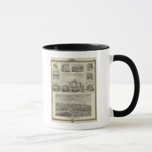 Taza El Colegio de Aboca Penn, edificios de Oskaloosa e