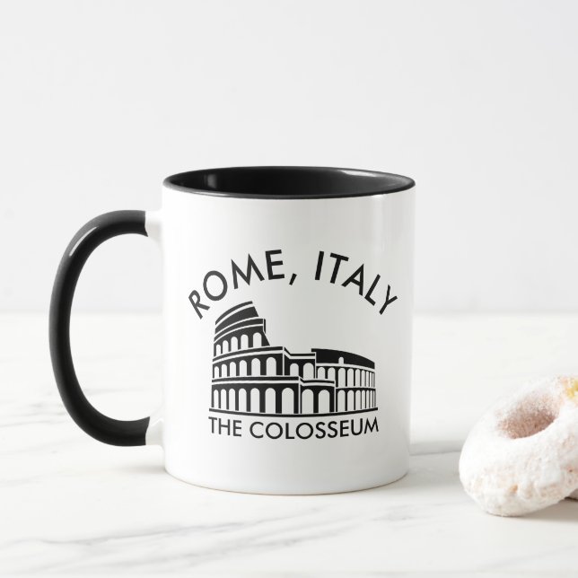 Taza El Coliseo, Roma, Italia (Con donut)