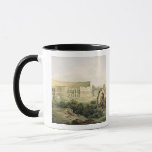 Taza El Colosseum, Roma, 1802 (w/c sobre el grafito en