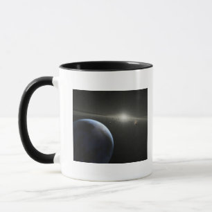 Taza El concepto del artista de una fotografía astroide