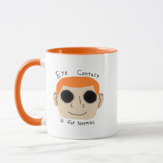Taza El contacto visual es para Normies