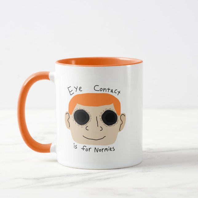 Taza El contacto visual es para Normies (Izquierda)